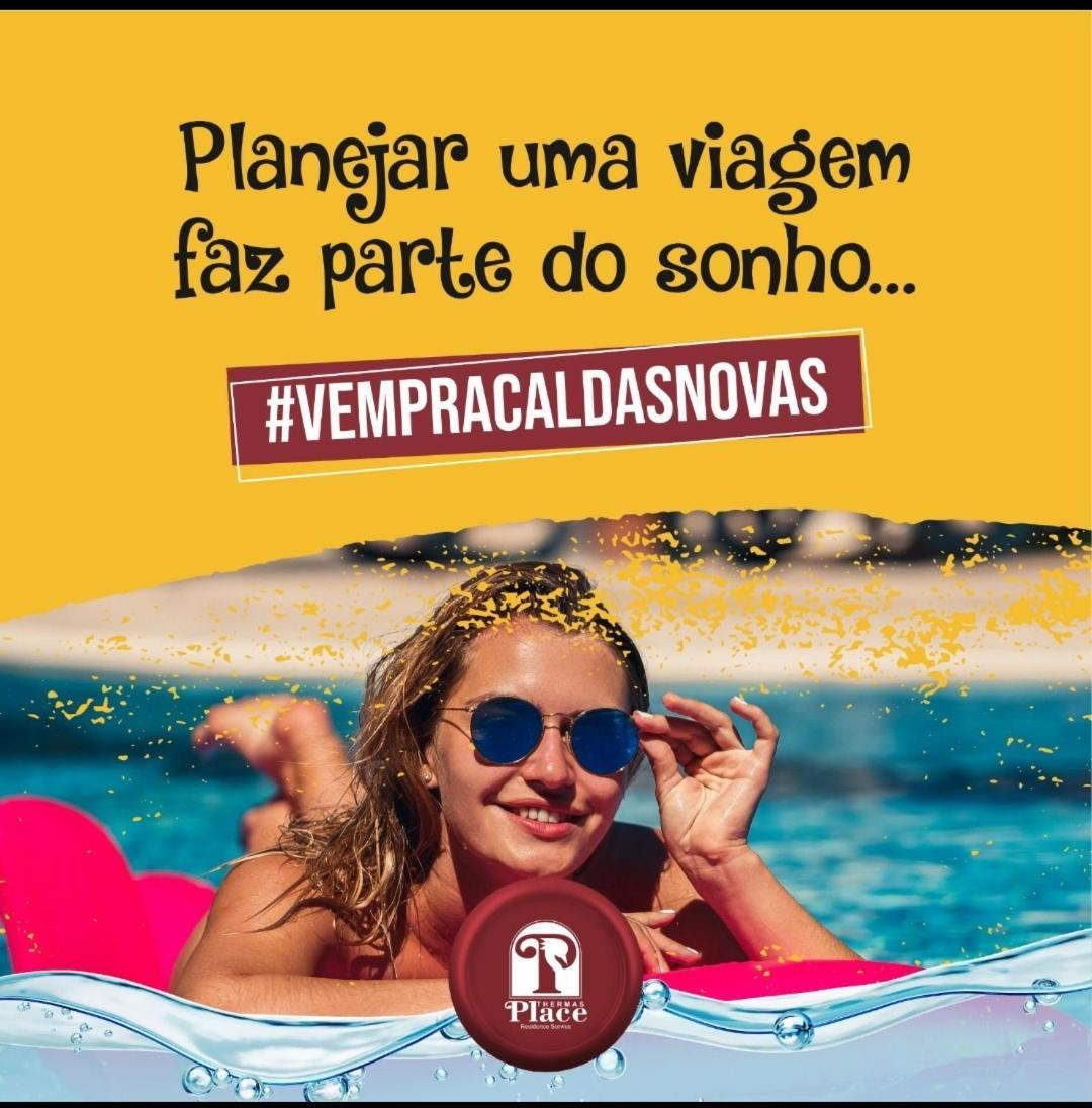 Flat Para Temporada Perto Singapura Shopping Com 7 Piscinas, Bar Molhado, Restaurante - A 3 Min Centro De Caldas Novas! Экстерьер фото